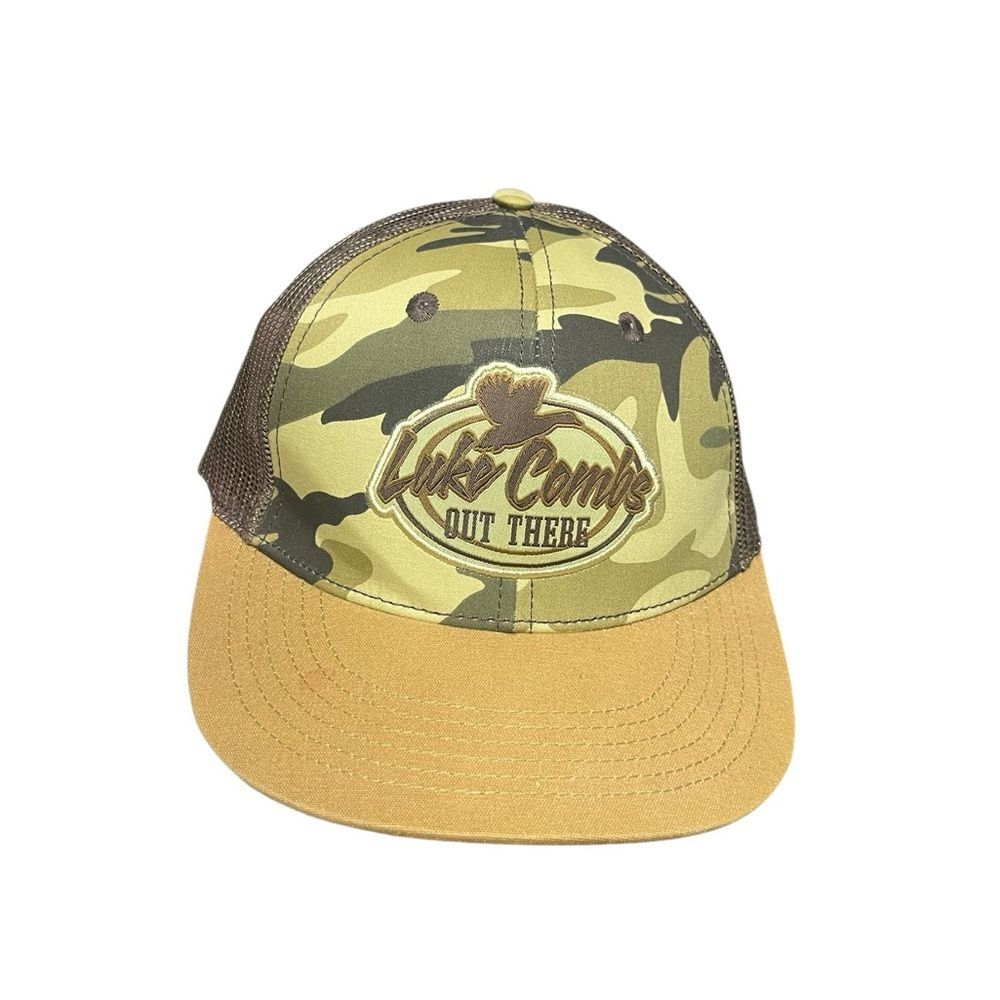 Luke Combs Hat Cap Camo Out There  Trucker Snapback Mesh Country Music